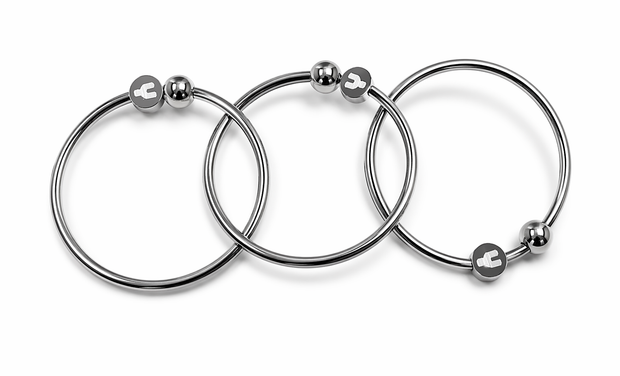 Yummirings stainless steel teething rings for soothing baby gums and sensory play